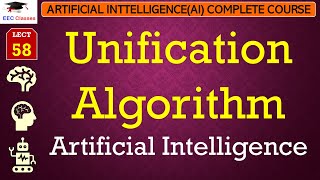 L58 Unification Algorithm in Artificial Intelligence with example  AI Lectures in Hindi [upl. by Sidwohl]