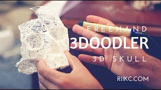 Freehand 3doodler Art  3d pen Skull [upl. by Otrebilif]