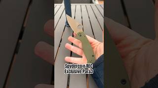 Spyderco X REC Exclusive Para3 REC Spyderco knifecollector knifecommunity [upl. by Jayme]