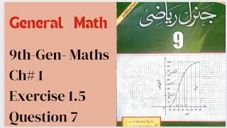 9th class General Math chapter 1 Exercise 15 Question 7 class 9 Arts Group Math Ex 159th Arts [upl. by Naesad]