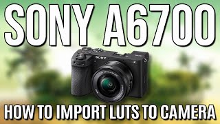 SONY A6700  HOW TO IMPORT LUTs amp quotFILE CANNOT BE LOADEDquot FIX   FREE LUT [upl. by Ahsait]