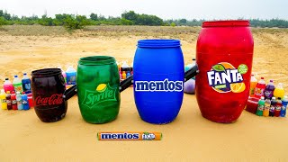 EXPERIMENT Coca Cola Sprite vs Mentos vs Fanta [upl. by Leirad]