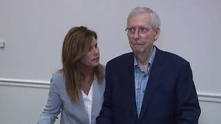 Mitch McConnell appears to freeze in front of reporters again [upl. by Perkin]