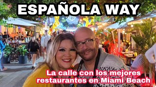 La calle con los mejores restaurantes de Miami Beach ESPAÑOLA WAY Tienes que visitarla [upl. by Daegal460]