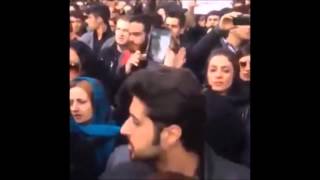 Iran Tehran 16 Nov 2014 Funeral of Iranian pop Singer Morteza Pashaei [upl. by Ierna]