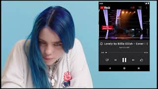 Billie Eilish Reaction Justin  Lovely the voice kids [upl. by Essy]