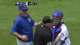 Umpire Tries to Fight Jon Lester on the Mound [upl. by Alyar]