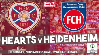 Hearts v Heidenheim TV and live stream details ahead of Europa Conference League match at Tynecastle [upl. by Seiter]