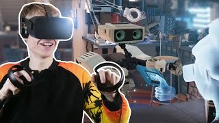 FIRST LOOK AT OCULUS TOUCH  First Contact VR Oculus Rift CV1 Gameplay [upl. by Proudfoot]