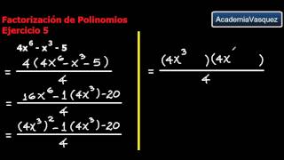 Factorización de Polinomios  Ejercicio 5 [upl. by Ahsuas347]