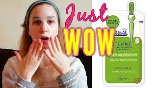 MEDIHEAL  Tea Tree Healing Solution Essential Mask REVIEW [upl. by Enileve993]