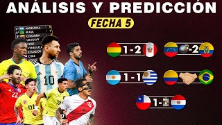 ANÁLISIS y PREDICCIÓN de la FECHA 5 de las Eliminatorias Sudamericanas Rumbo al Mundial 2026🏆 [upl. by Launam]