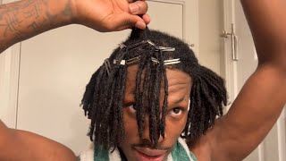 How to retwist dreads yourself easy dreadlock journey [upl. by Anikahs]