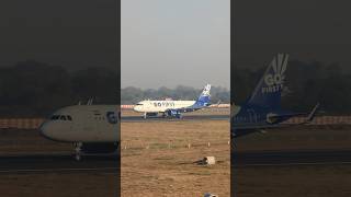 Go First  GoAir smooth touchdown at Ahmedabad Airport  Adani Plane Spotting A320neo Wadia Group [upl. by Elysee]