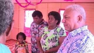 Fijian Prime Minister Voreqe Bainimarama handsover keys at Natunuku Village Ba [upl. by Nwadahs]