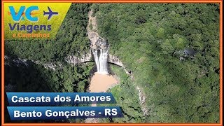 Cascata dos Amores  Bento Gonçalves imagens drone [upl. by Gannes466]