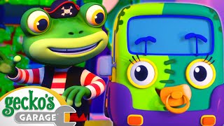 Baby Trucks Halloween Adventure  Geckos Garage  Trucks For Children  Cartoons For Kids [upl. by Cochran6]