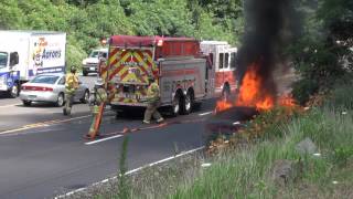 CAR FIRE RT 309 AND CLAY AVE 7613 [upl. by Llerrem]