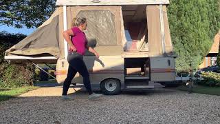 Unloading Coleman Pop Up Camper [upl. by Akkim]