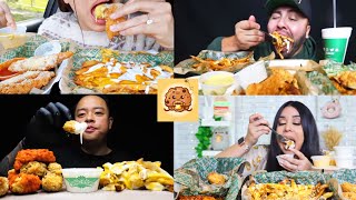 BEST SATISFYING ASMR MUKBANG WINGSTOP EDITION CHICKEN WINGS AND VOODOO FRIES with ranch [upl. by Arlene]