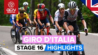 The GC Battle Finally Explodes In The Mountains  Giro DItalia 2023 Highlights  Stage 16 [upl. by Yelekreb]