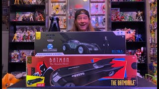 NEW Mcfarlane Batman Forever Alfred and Batmobile and Mcfarlane Batman Animated Series Batmobile [upl. by Ahsiekit]