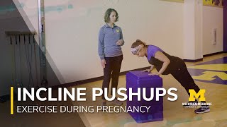 Exercise During Pregnancy  Episode 2  Incline Pushups [upl. by Ahsemac]