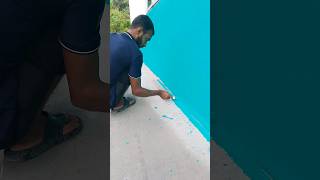 wall painting stickers construction shorts video [upl. by Ytirahc]