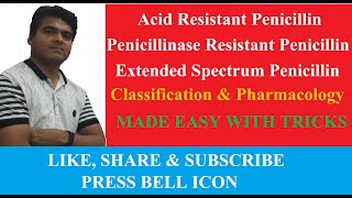 Penicillin Classification TricksAcid amp Penicillinase ResistanceExtended Spectrum Penicillin PART3 [upl. by Ervine]