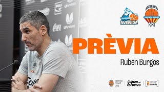 🎤 DECLARACIONES  Rubén Burgos pre P1 Final LF Endesa en Perfumerías Avenida  Valencia Basket [upl. by Aynnat]