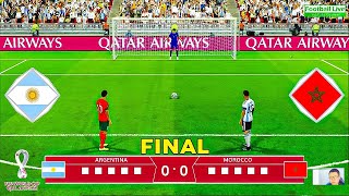 Argentine vs Morocco Final Full Penalty Shootout  Messi Vs Hakimi [upl. by Sillad]