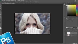 COMO FAZER MOLDURA OU BORDA SIMPLES NO PHOTOSHOP [upl. by Sivart]