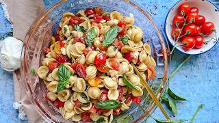 Caprese Pasta Salad  The Perfect Summertime Recipe [upl. by Jedediah]