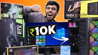 10000 Rs Super Gaming  Editing PC Build⚡With 4GB GPU Worlds Cheapest PC Build 🪛Live Test [upl. by Nilre]