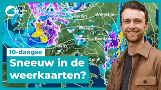 10daagse eerste sneeuw in de weerkaarten [upl. by Airitak]