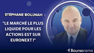 Stéphane Boujnah Euronext  quotLe marché le plus liquide pour les actions est sur Euronext quot [upl. by Frodine679]