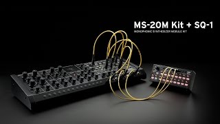 Korg MS20m Monophonic Synthesizer Kit and SQ1 Step Sequencer [upl. by Kayle]