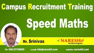 Speed Maths Tricks for Competitive Exams  CRT Training [upl. by Nani127]