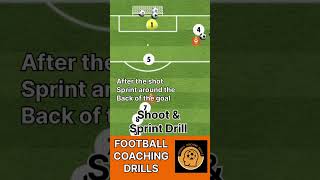 SHOOT and SPRINT Football Drill  U6 U7 U8 U9 Shooting Soccer Drill soccer soccertraining [upl. by Erdnoid]