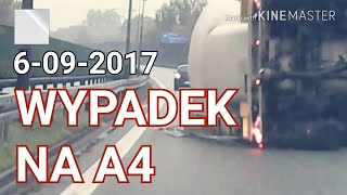 Wypadek na A4  06092017  Cysterna na obwodnicy Krakowa [upl. by Feune]