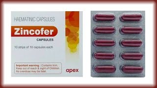 Zincofer Capsule BenifitDose  All Details  Haematinic Capsule Uses [upl. by Hcardahs]