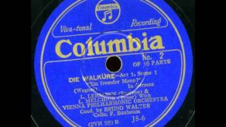 Die Walküre Act 1 Bruno Walter VPO NIppon Columbia 78rpm [upl. by Diamante]