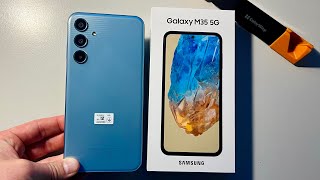 Samsung Galaxy M35 5G M356 Blue Unboxing [upl. by Atinrahs]