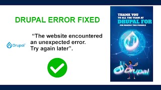 FIXED “The website encountered an unexpected error Try again later”  Drupal Website [upl. by Ytissac68]