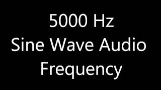 5000 Hz 5 kHz Sine Wave Sound Frequency Tone [upl. by Jurgen]