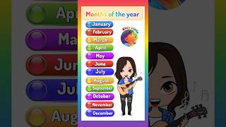 Months of the year song  January February in English months name for kids [upl. by Vaasta]