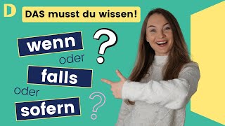 Konditionalsätze wenn falls oder sofern I Deutsche Grammatik b1 b2 inklusive Übung [upl. by Saffier]