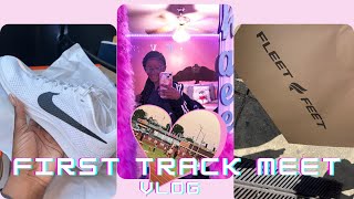 FIRST TRACK MEET VLOG   getting track shoes  warm up suit  practice  amp meet [upl. by Akemrehs]