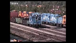 Conrail 9378 Switching at Works Altoona Yard July 1994 [upl. by Michail]