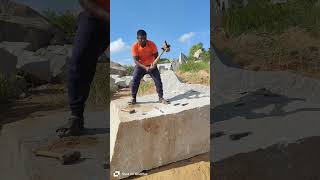 Granite breaking so hard work like in subscribe please 😞😞 [upl. by Anyzratak255]